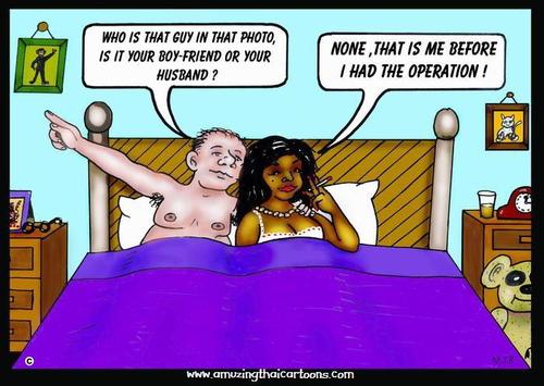 Cartoon: Me before the Operation (medium) by Mike Baird tagged surprise,ladyboy,man,change,love
