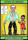 Cartoon: Oldest Swinger in Town (small) by Mike Baird tagged thailand,holiday,old,fun
