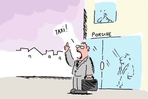 Cartoon: Porsche (medium) by anett tagged porsche