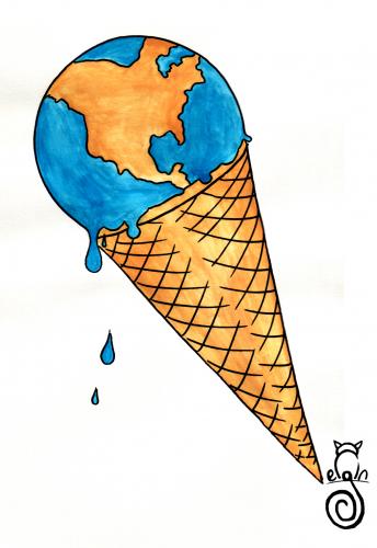 Cartoon: Icecream (medium) by MelgiN tagged earth,global,warming
