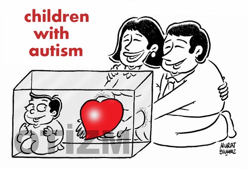 Cartoon: children with autism (medium) by Murat tagged autism,chidren