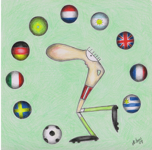 Cartoon: ballerballer (medium) by ninaboosart tagged sport,fußball,wm