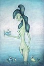 Cartoon: Jade mit Busen (small) by ninaboosart tagged jadebusen,wattenmeer,fische,frauen