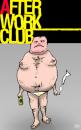 Cartoon: After Work Club (small) by nik tagged bier,zigaretten,urin,unterhose,dick,haarig,afterwork,club