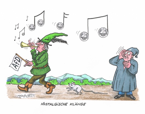 Cartoon: Alternative für Deutschland (medium) by mandzel tagged afd,rattenfänger,dm,michel,melodie,afd,rattenfänger,dm,michel,melodie