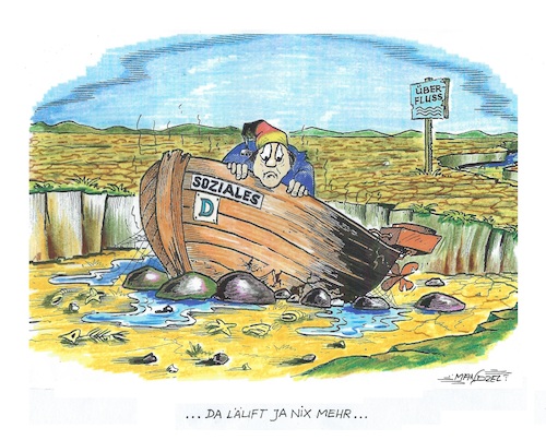 Cartoon: ...ausgetrocknet... (medium) by mandzel tagged deutschland,reformen,soziales,einschränkungen,deutschland,reformen,soziales,einschränkungen