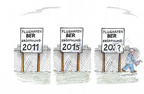 Cartoon: BER und kein Ende (medium) by mandzel tagged ber,berlin,flughafen,fertigstellung,terminverschiebungen,ber,berlin,flughafen,fertigstellung,terminverschiebungen