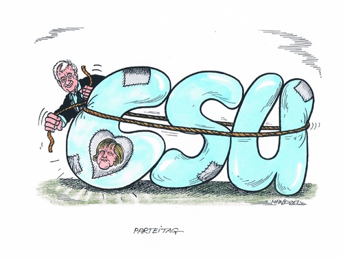 Cartoon: CSU Parteitag (medium) by mandzel tagged csu,parteitag,seehofer,merkel,zusammenhalt,csu,parteitag,seehofer,merkel,zusammenhalt
