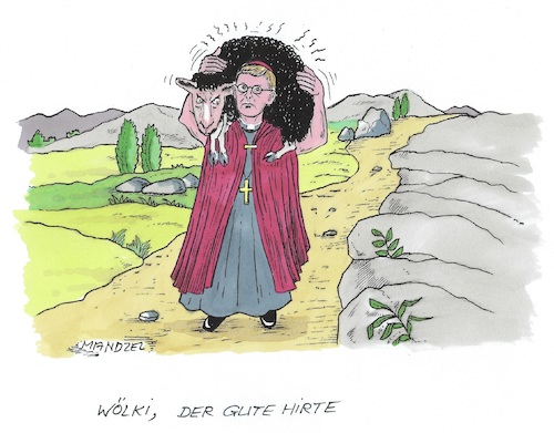 Cartoon: Der gute Hirte (medium) by mandzel tagged woelki,katholiken,kirche,missbrauchsfälle,unglaubwürdigkeit,woelki,katholiken,kirche,missbrauchsfälle,unglaubwürdigkeit