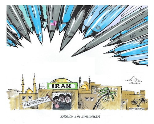 Cartoon: Die Muftis kriegen Muffe (medium) by mandzel tagged iran,muftis,usa,trump,demonstrationen,gewaltverbrechen,iran,muftis,usa,trump,demonstrationen,gewaltverbrechen