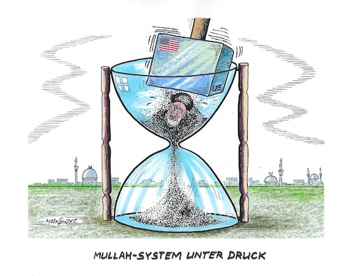 Cartoon: Es ist an der Zeit... (medium) by mandzel tagged usa,trump,iran,mullahsystem,massaker,usa,trump,iran,mullahsystem,massaker