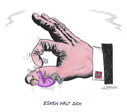 Cartoon: Esken Hält ihren Posten (medium) by mandzel tagged esken,spd,vorsitzende,sitzfleisch,esken,spd,vorsitzende,sitzfleisch