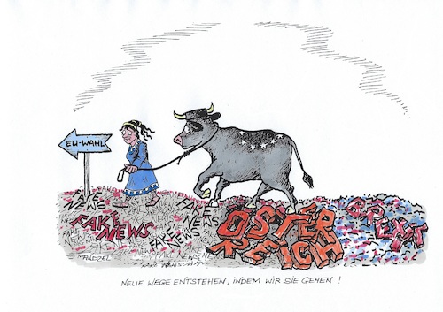 Cartoon: EU-Wahl (medium) by mandzel tagged eu,wahlen,brexit,österreich,falschmeldungen,populismus,eu,wahlen,brexit,österreich,falschmeldungen,populismus