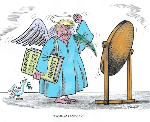 Cartoon: Größter Peace-Maker aller Zeiten (medium) by mandzel tagged trump,hamas,israel,frieden,nahost,trump,hamas,israel,frieden,nahost