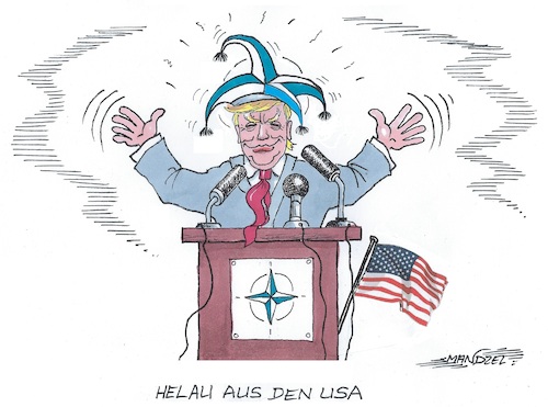 Cartoon: Jecke Zeiten (medium) by mandzel tagged trump,nato,usa,ukraine,krieg,frieden,rohstoffe,deal,trump,nato,usa,ukraine,krieg,frieden,rohstoffe,deal