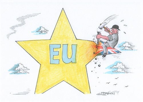 Cartoon: Keine Sternstunde (medium) by mandzel tagged brexit,großbritannien,europa,austritt,negativfolgen,brexit,großbritannien,europa,austritt,negativfolgen