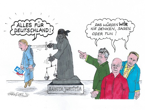 Cartoon: Lieber nix für Deutschland ?! (medium) by mandzel tagged afd,nazizitat,höcke,straftat,deutschland,politik,rechtsradikalismus,afd,nazizitat,höcke,straftat,deutschland,politik,rechtsradikalismus