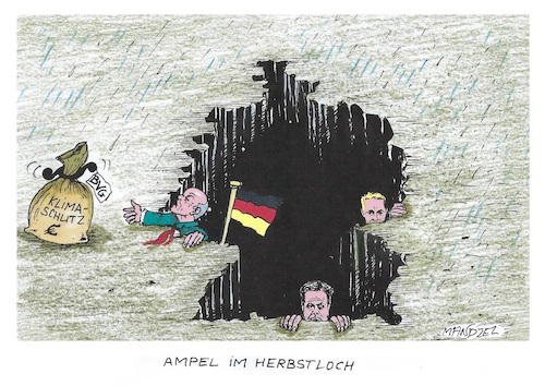 Cartoon: Milliardenloch Deutschland (medium) by mandzel tagged bvg,urteil,coronageld,klimaschutz,finanzen,ampel,milliardenloch,bvg,urteil,coronageld,klimaschutz,finanzen,ampel,milliardenloch