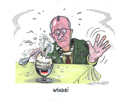 Cartoon: Nichts klappt mehr (medium) by mandzel tagged merz,kanzler,deutschland,wirtschaft,ostern,windei,merz,kanzler,deutschland,wirtschaft,ostern,windei