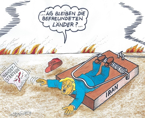 Cartoon: Niemand hilft! (medium) by mandzel tagged usa,israel,bombenterror,oel,gas,iran,krieg,hormus,trump,usa,israel,bombenterror,oel,gas,iran,krieg,hormus,trump