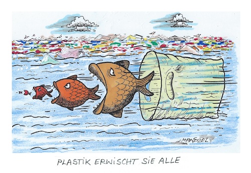 Cartoon: Plastik beherrscht die Welt (medium) by mandzel tagged plastik,gesundheit,politik,wirtschaft,umwelt,plastik,gesundheit,politik,wirtschaft,umwelt