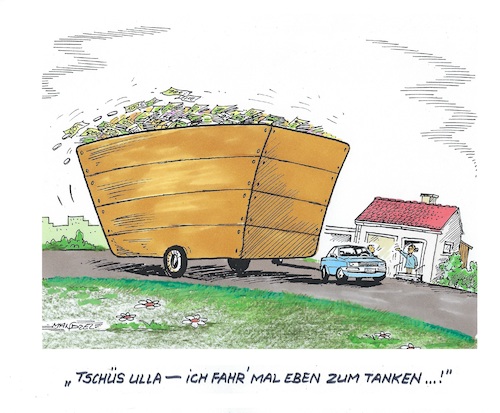 Cartoon: Spritpreise (medium) by mandzel tagged usa,israel,angriffskrieg,iran,spritpreise,usa,israel,angriffskrieg,iran,spritpreise