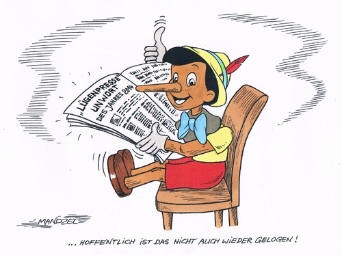 Cartoon: Unwort des Jahres (medium) by mandzel tagged lügenpresse,pregida,unwort,lügenpresse,pregida,unwort
