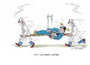 Cartoon: Corona auf dem Vormarsch (small) by mandzel tagged corona,pandemie,panik,chaos,hysterie,wirtschaft