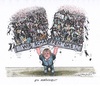 Cartoon: Dauerkraftakt (small) by mandzel tagged merkel,flüchtlingspolitik,asyl,willkommenskultur,kraftakt