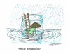 Cartoon: Dauerregen in Deutschland (small) by mandzel tagged wetterglas,wetterfrosch,regenschirm,untergang,wasserfülle
