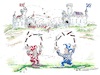 Cartoon: Die Narren sind die Klügeren (small) by mandzel tagged krieg,blut,leid,zerstörung,waffen,narren