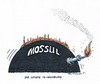 Cartoon: IS am Ende (small) by mandzel tagged mossul,is,irak,kurden,kämpfe,kalifat,sunniten,schiiten,flüchtlinge,vertreibung