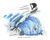 Cartoon: Piraten im Aufwind (small) by mandzel tagged piratenpartei,wasserfall,wogen,wahlen