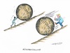 Cartoon: Rückabwicklung (small) by mandzel tagged trump,obama,reformvorhaben,usa,rückentwicklungen,politik