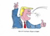 Cartoon: Winziger Denkzettel (small) by mandzel tagged usa,zwischenwahlen,repräsentantenhaus,senat,trump