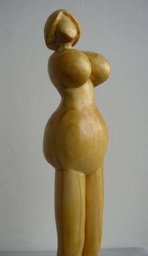 Cartoon: nude (medium) by cemkoc tagged nude,woman,erotic,wood,statuette