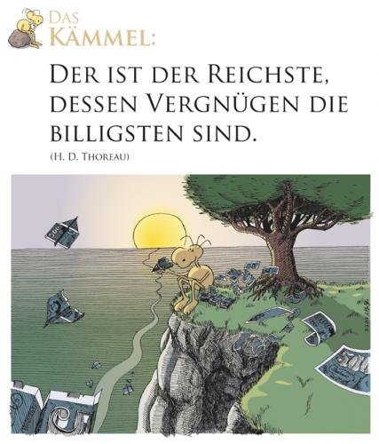 Cartoon: Armes Kämmel (medium) by Andreas Pfeifle tagged kämmel,thoreau,geld,geldscheine