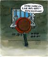 Cartoon: Antihaft-Pfanne (small) by Andreas Pfeifle tagged bratpfanne,pfanne,produkthaftung,teflon