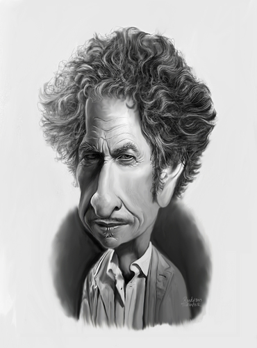 Cartoon: Bob Dylan Robert Allen Zimmerman (medium) by rocksaw tagged bob,dylan,robert,allen,zimmerman
