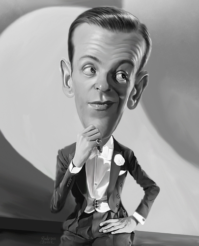 Cartoon: Fred Astaire (medium) by rocksaw tagged caricature,study,fred,astaire