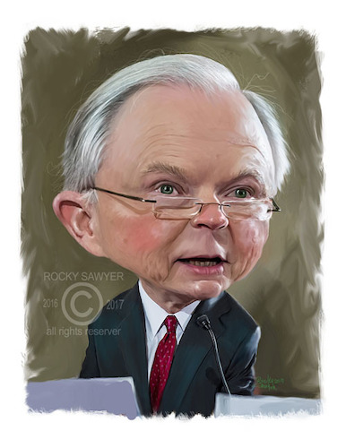 Cartoon: Jeff Sessions (medium) by rocksaw tagged caricature,jeff,sessions