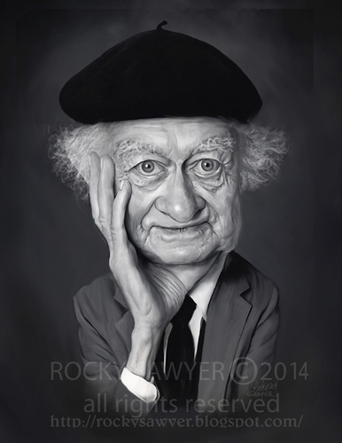 Cartoon: Linus Carl Pauling (medium) by rocksaw tagged caricature,study,linus,carl,pauling