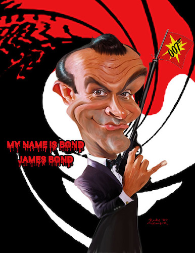 Cartoon: Sean Connery 007 (medium) by rocksaw tagged caricature,sean,connery
