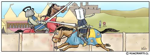 Cartoon: Torneo (medium) by Karlo tagged torneo,caballos