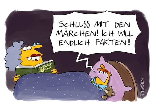 Cartoon: Fakten (medium) by Holga Rosen tagged fakten,märchen,grimm,gutenachtgeschichten,großmutter,fakten,märchen,grimm,gutenachtgeschichten,großmutter