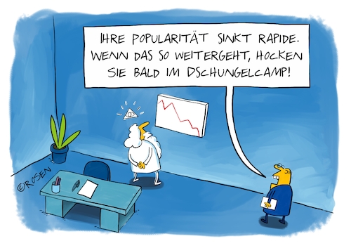 Cartoon: Gott (medium) by Holga Rosen tagged gott,dschungelcamp,glaubenskrise,bibel,unbeliebt,atheismus,gott,dschungelcamp,glaubenskrise,bibel,unbeliebt,atheismus