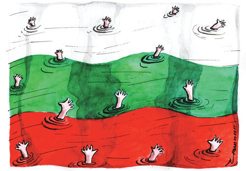 Cartoon: Bulgaria (medium) by Tchavdar tagged bulgaria,tricolors,flag,tchavdar