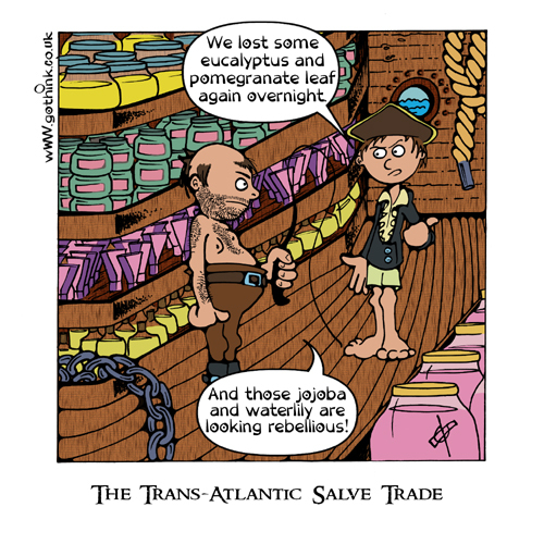 Cartoon: The Trans-Atlantic Salve Trade (medium) by gothink tagged cartoon,comic,colour,spelling,pun,slave,trade,trans,atlantic