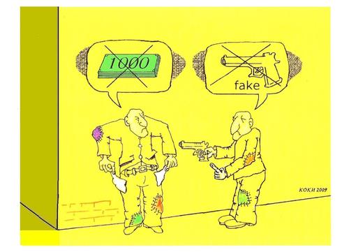 Cartoon: Krizis - fake (medium) by Kostadin tagged naskov,kostadin