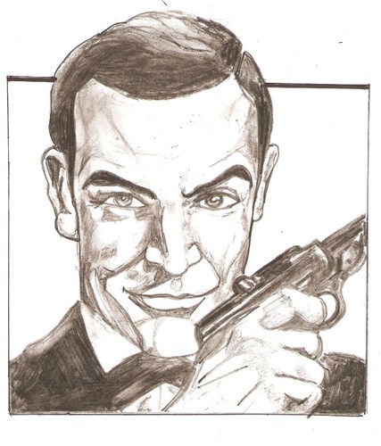 Cartoon: Connery (medium) by ade tagged connery,007,bond